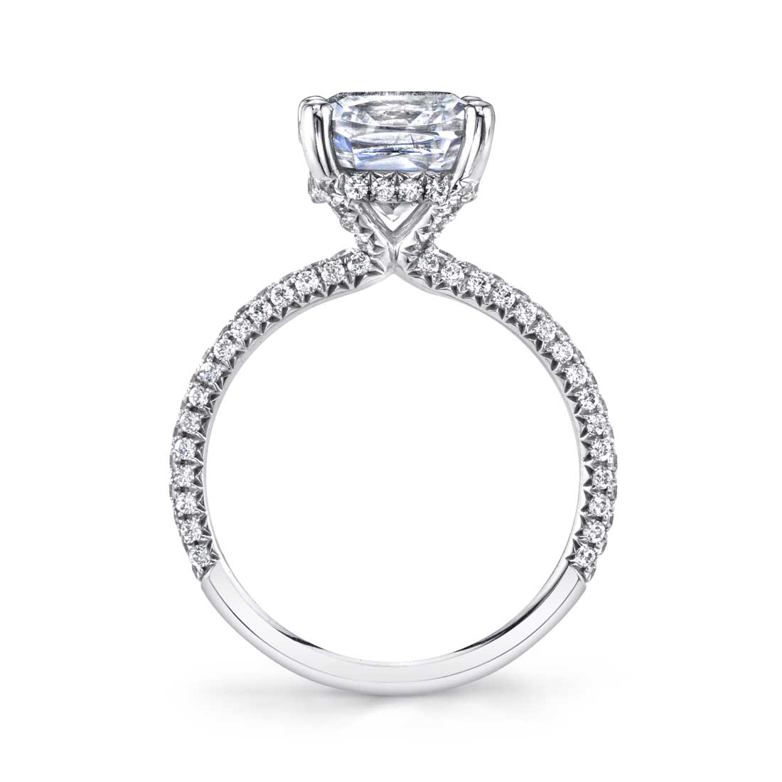 Oval Cut Classic Pave Engagement Ring - Jayla