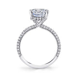 Oval Cut Classic Pave Engagement Ring - Jayla