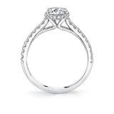 Oval Cut Classic Hidden Halo Engagement Ring - Harmonie