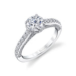 Hidden Halo Engagement Ring - Marianna