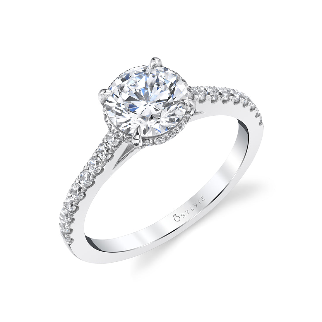 Hidden Halo Engagement Ring - Vienna