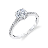 Hidden Halo Engagement Ring - Anastasia