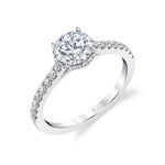 Hidden Halo Engagement Ring - Anastasia