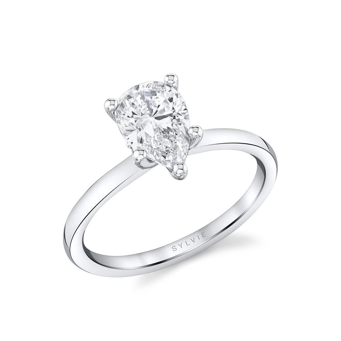 Pear Cut Solitaire Engagement Ring - Dominique