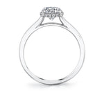 Solitaire Engagement Ring with Hidden Halo - Annika
