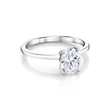 Tulira Solitaire Petal Prong Engagement Ring - Fawn