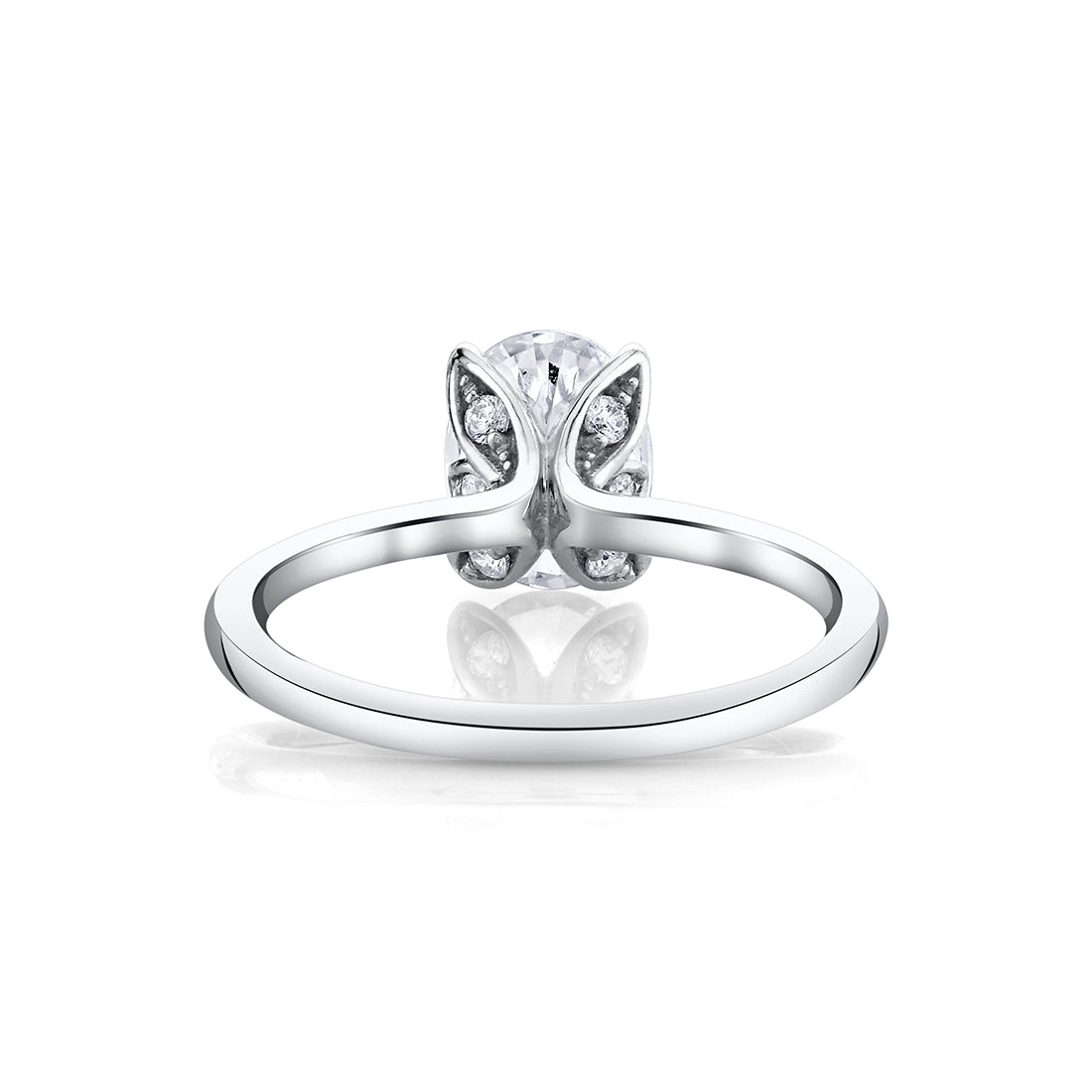 Tulira Oval Cut Solitaire Diamond Petal Prong Engagement Ring - Shay