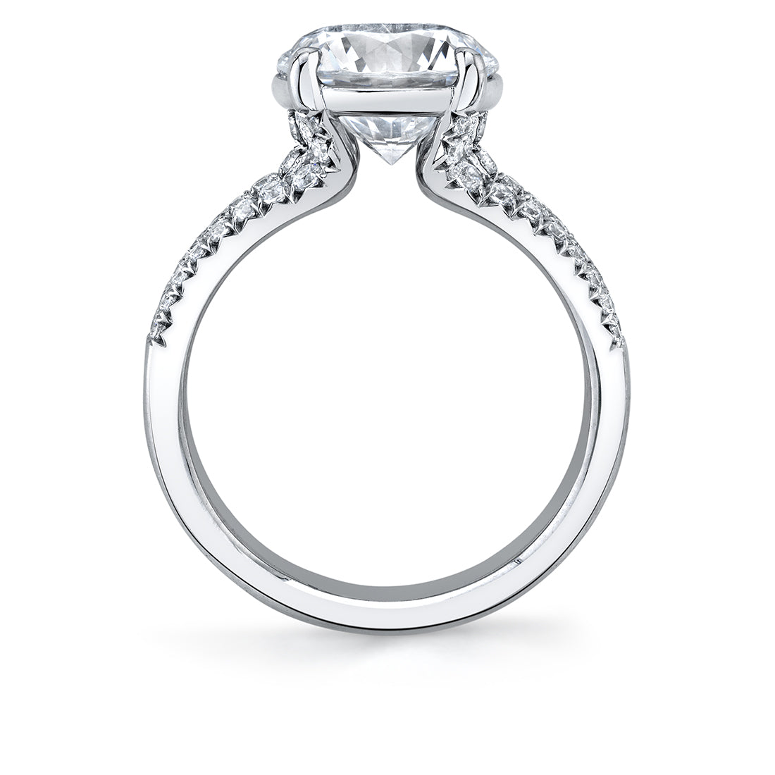 Pear Cut Split Shank Engagement Ring - Florencia