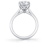 Tulira Solitaire Engagement Ring with Petal Prongs and a Peekaboo Diamond - Billie