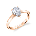 Pear Shaped Hidden Halo Engagement Rings - Fae