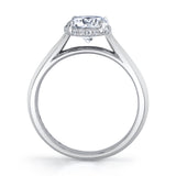Pear Shaped Hidden Halo Engagement Rings - Fae