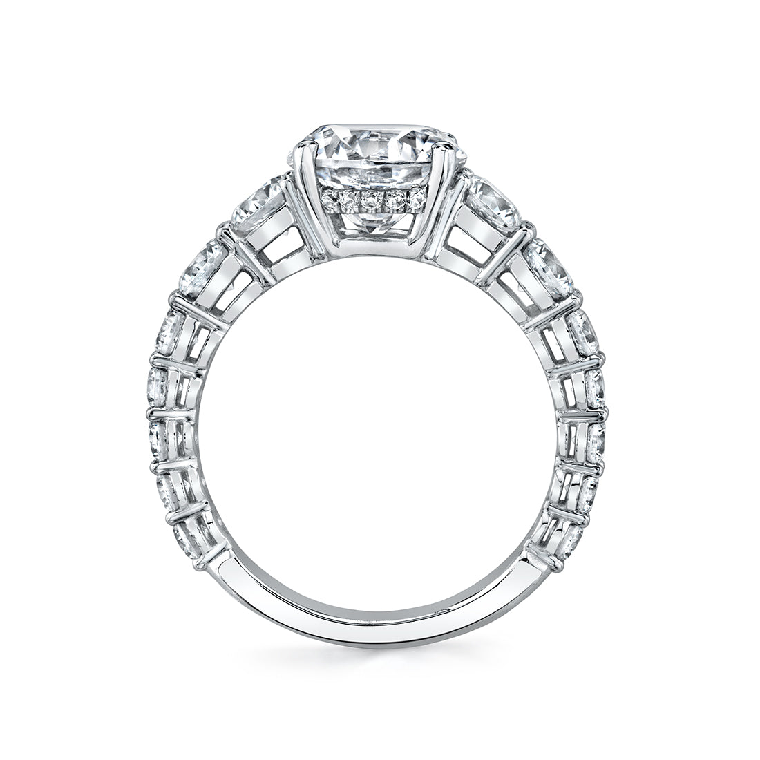 Round Engagement Ring with Hidden Halo - Lavinia