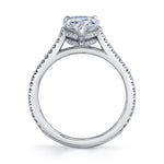 Cushion Cut Classic Hidden Halo Engagement Ring - Steffi