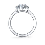Unique Round Halo Engagement Ring - Farrah