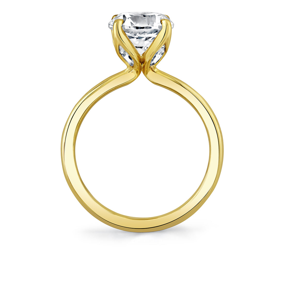 Tulira Solitaire Marquise Petal Prong Engagement Ring - Chrys