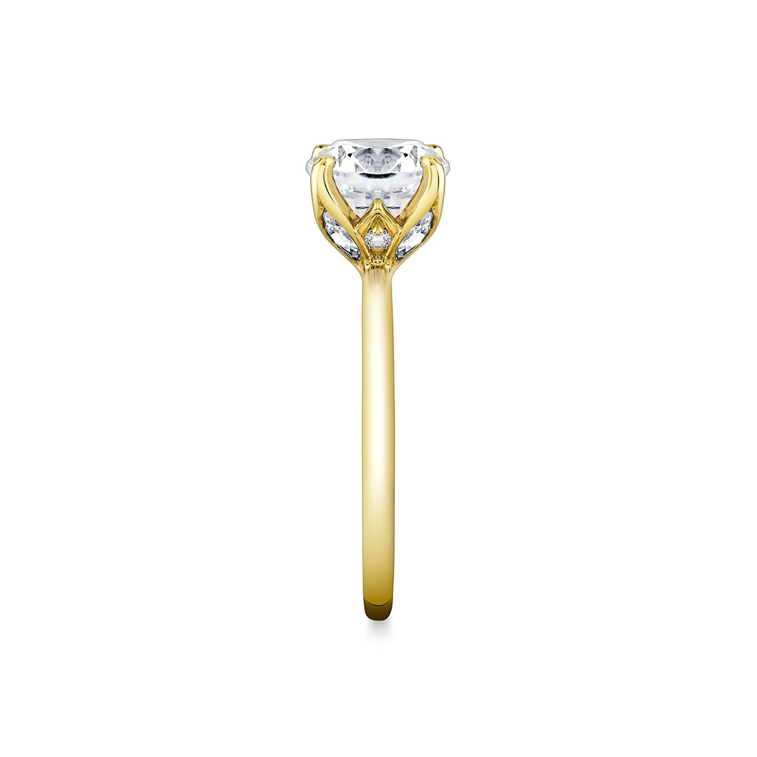 Tulira Solitaire Marquise Petal Prong Engagement Ring - Chrys