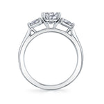 Marquise Cut Three Stone Engagement Ring - Martine
