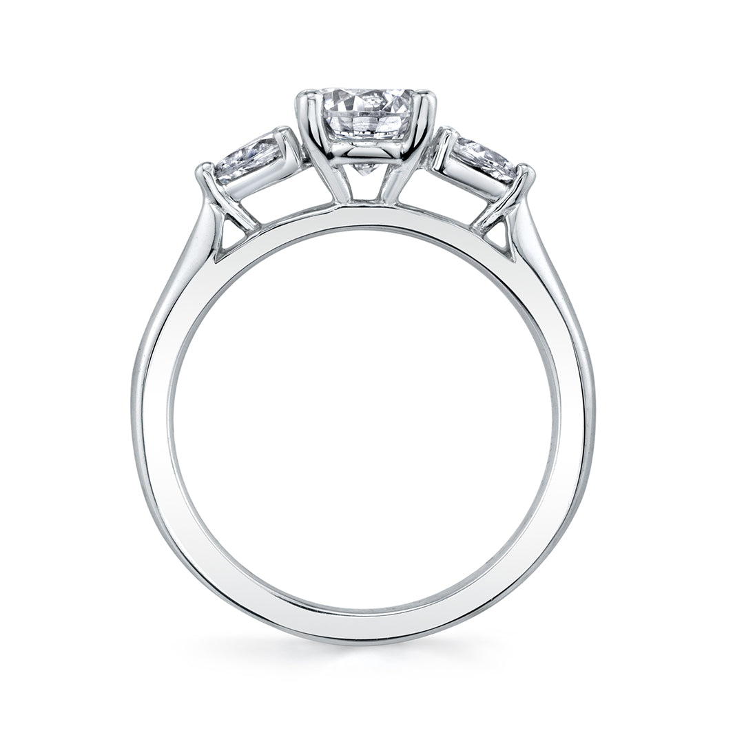 Princess Cut Three Stone Engagement Ring - Martine