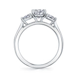 Princess Cut Three Stone Engagement Ring - Martine