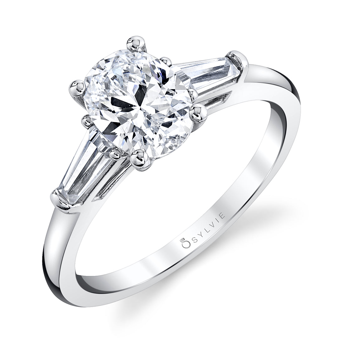 Oval Cut 1.5 CT Three Stone Engagement Ring - Nicolette