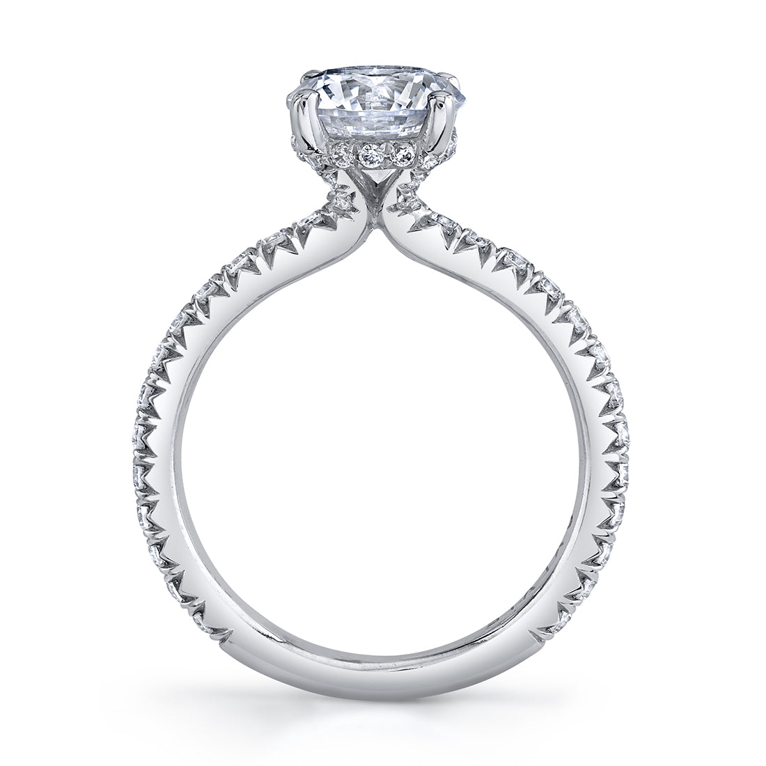 Classic Engagement Ring with Hidden Halo - Perri