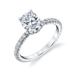 Classic Oval Engagement Ring with Hidden Halo - Perri