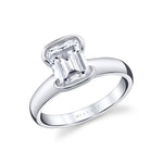 Shell Auranova Sirena Half Bezel Solitaire Engagement Ring - Aureline