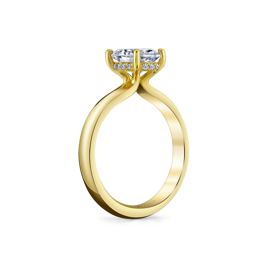 Oval Cut Solitaire Hidden Halo Engagement Ring - Briar