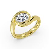 Auravie East to West Oval Cut Bypass Engagement Ring - Lyric