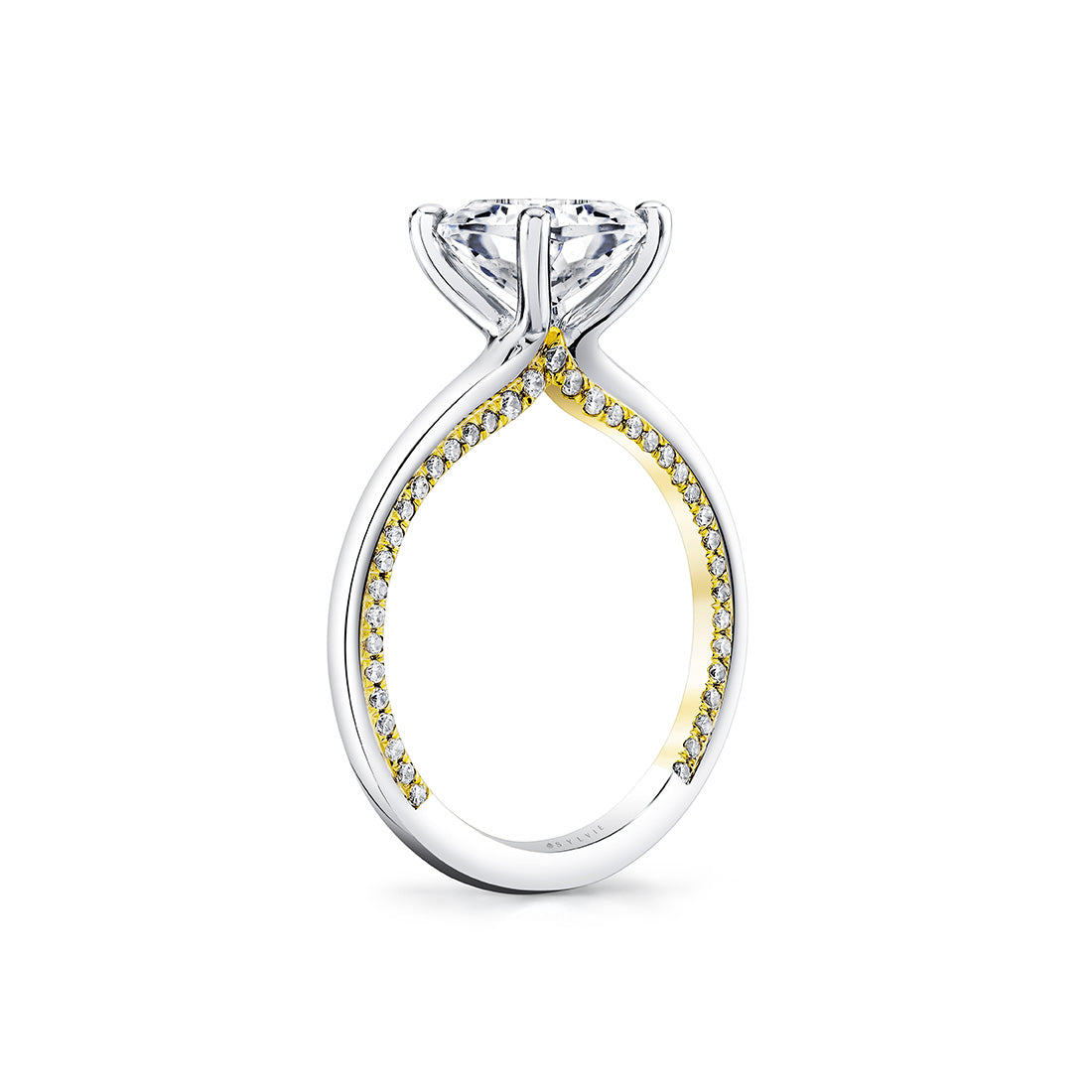 Iconelle Solitaire Two Tone Engagement Ring - Diana