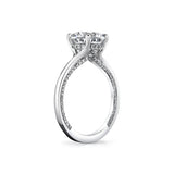 Iconelle Solitaire Hidden Halo Engagement Ring - Tilda
