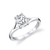 Iconelle Solitaire Shell Taper Engagement Ring - Vera