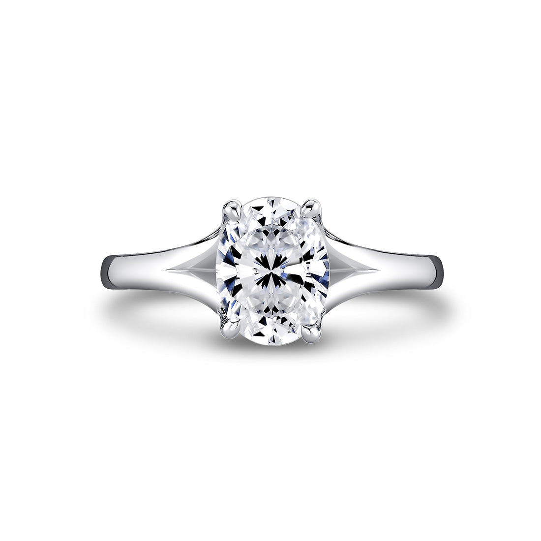 Iconelle Solitaire Shell Taper Engagement Ring - Vera