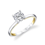 Iconelle Solitaire Two Tone Engagement Ring - Cecily