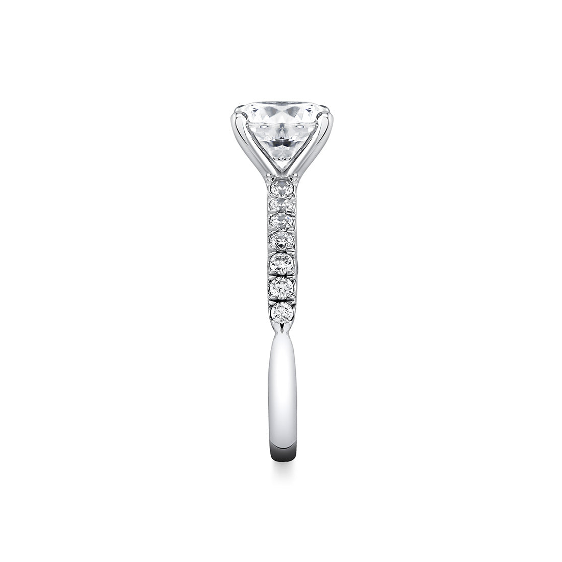 Iconelle Halfway Pinch Two Tone Engagement Ring - Katya