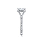 Iconelle Two Tone Shell Taper Hidden Halo Engagement Ring - Whitney