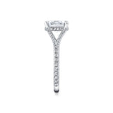 Iconelle Two Tone Shell Taper Hidden Halo Engagement Ring - Whitney