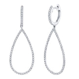 0.40CT 14K W/G DIAMOND PEAR EARRING