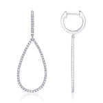 0.40CT 14K W/G DIAMOND PEAR EARRING