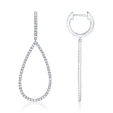 0.40CT 14K W/G DIAMOND PEAR EARRING