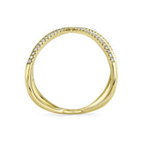 0.18CT 14K Y/G DIAMOND LADYS ""X"" RING