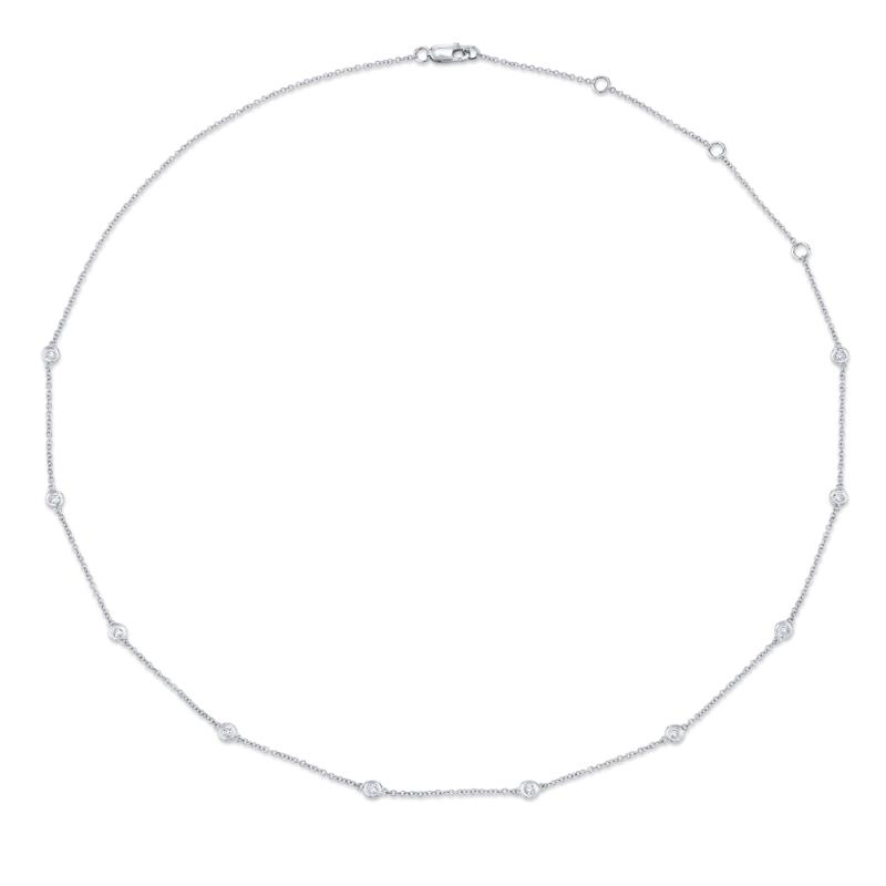 0.28CT 14K W/G 18"" DIAMONDS BY THE YARD CHAIN