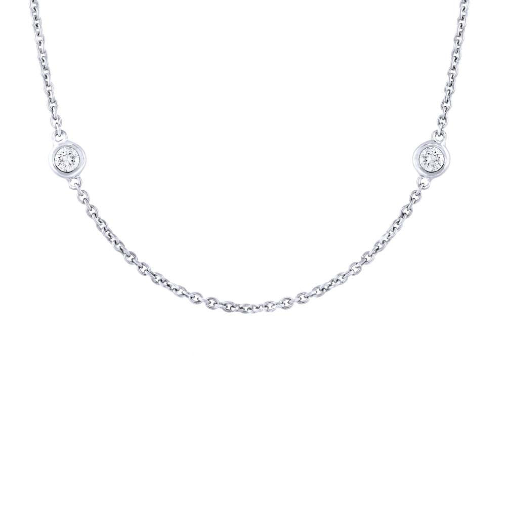 0.28CT 14K W/G 18"" DIAMONDS BY THE YARD CHAIN