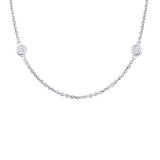 0.28CT 14K W/G 18"" DIAMONDS BY THE YARD CHAIN