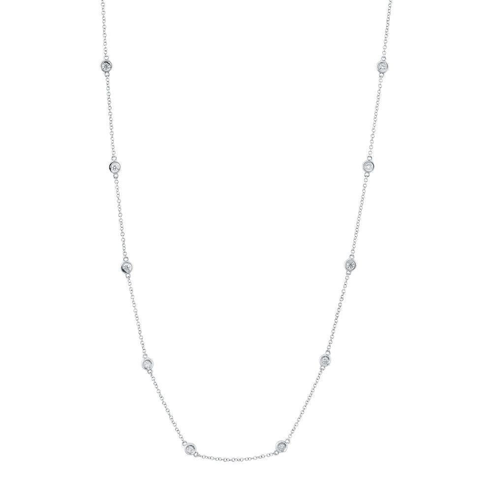 0.28CT 14K W/G 18"" DIAMONDS BY THE YARD CHAIN