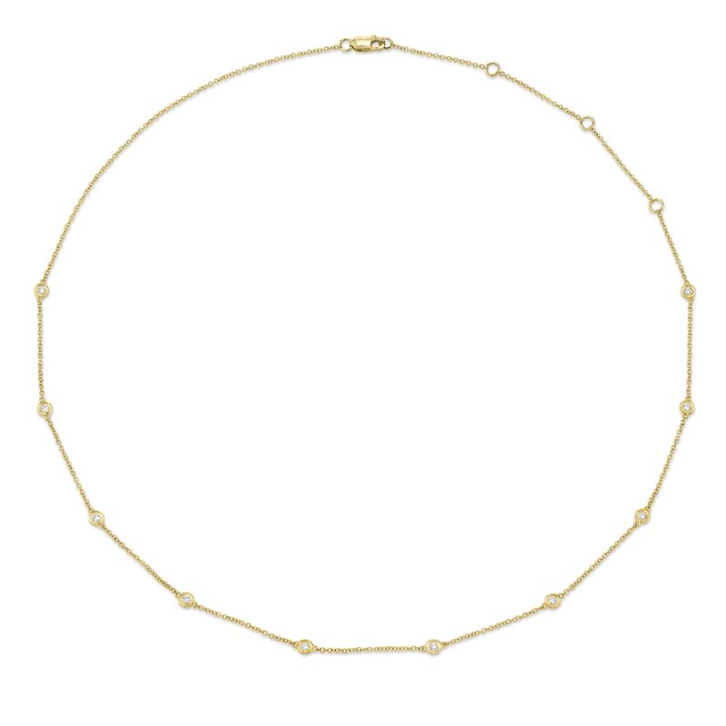 0.28CT 14K Y/G 18"" DIAMONDS BY THE YARD CHAIN