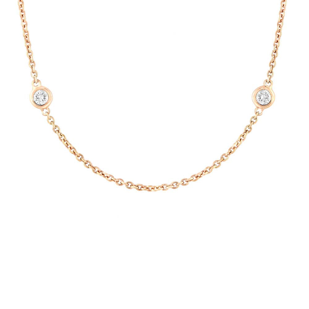 0.28CT 14K Y/G 18"" DIAMONDS BY THE YARD CHAIN