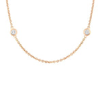 0.28CT 14K Y/G 18"" DIAMONDS BY THE YARD CHAIN