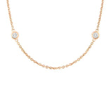 0.28CT 14K Y/G 18"" DIAMONDS BY THE YARD CHAIN