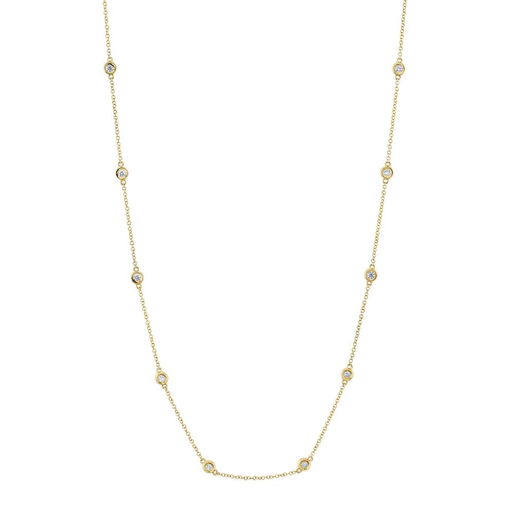 0.28CT 14K Y/G 18"" DIAMONDS BY THE YARD CHAIN